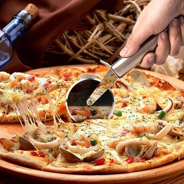 Stainless Steel Pizza Cutter Wheel – 6.5cm Diameter, Household Knife for Pizza, Cake, Waffles, and Cookies