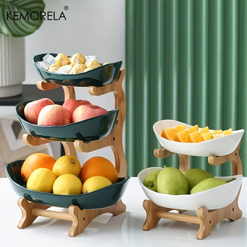 Creative Modern Plastic Fruit Plate – 2/3 Layer for Snacks, Candy, and Cake