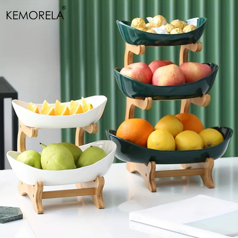 Creative Modern Plastic Fruit Plate – 2/3 Layer for Snacks, Candy, and Cake