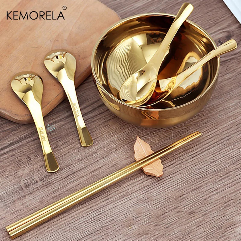 300/600ml Stainless Steel Golden Bowl – Round Seasoning Dish for Sushi Dipping & Appetizers